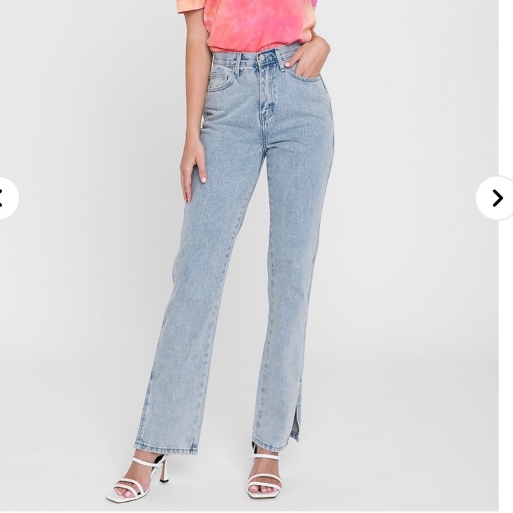 English Factory- high waisted straight leg jeans